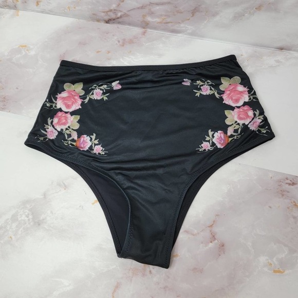 Cupshe Floral High Waisted Bikini Bottom - Picture 3 of 12